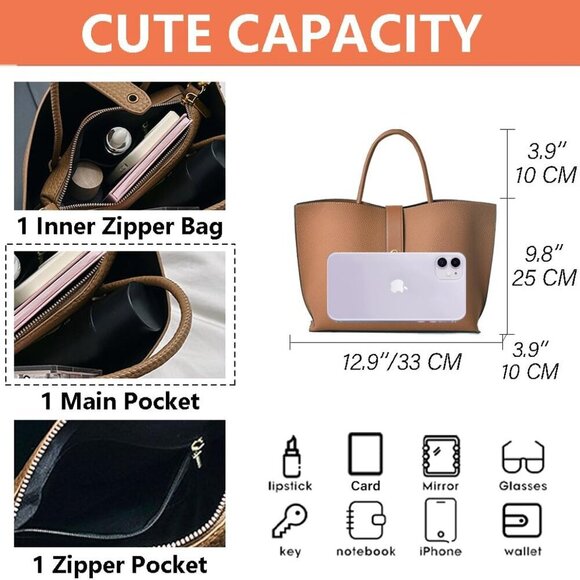 Versatile Small Crossbody Handbag in Vegan Pebbled Leather – Gift-Ready Design - Picture 3 of 6